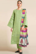 3PC UNSTITCHED HEAVY EMBROIDERED SUIT