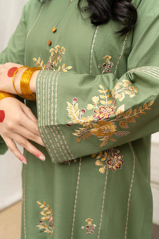 URGE - 3PC LAWN EMBROIDERED SHIRT WITH LAWN PRINTED DUPATTA AND EMBROIDERED TROUSER