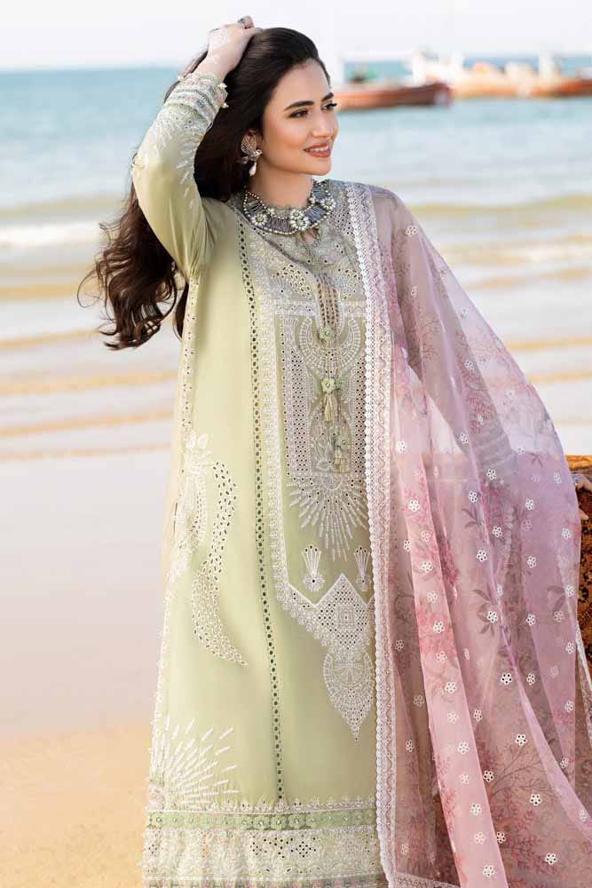 JADE - 3PC LAWN EMBROIDERED SHIRT WITH CHIFFON EMBROIDERED DUPATTA AND TROUSER LC-7196