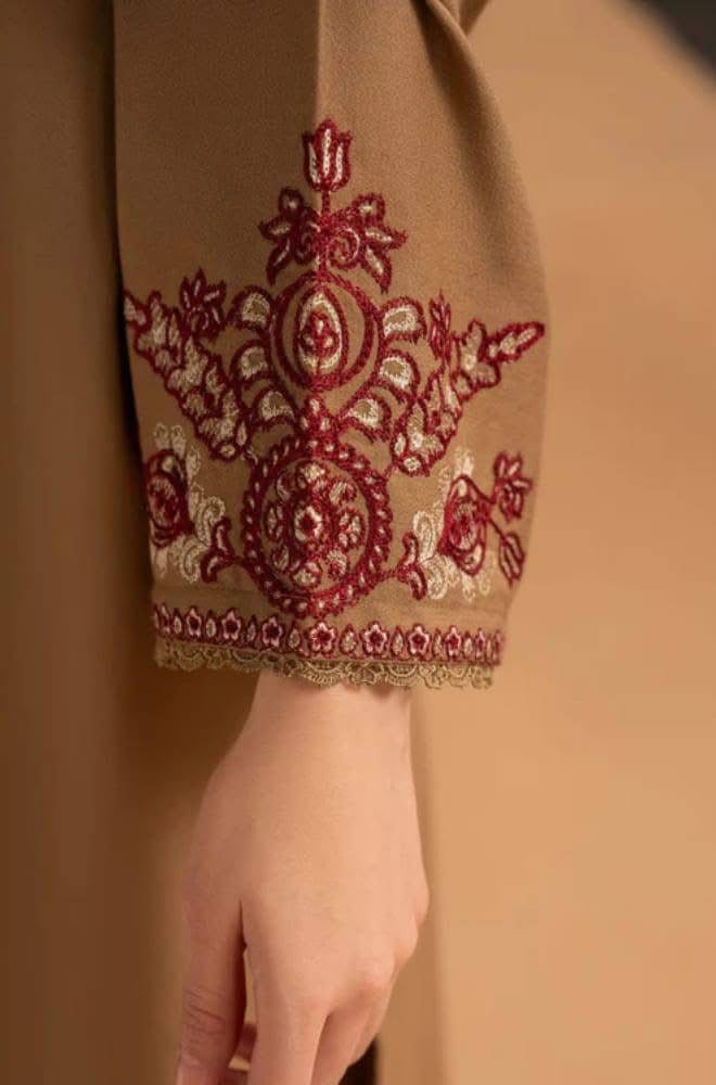 Pezwan - Winter 3PC Dhanak Embroidered Suit - SS0418