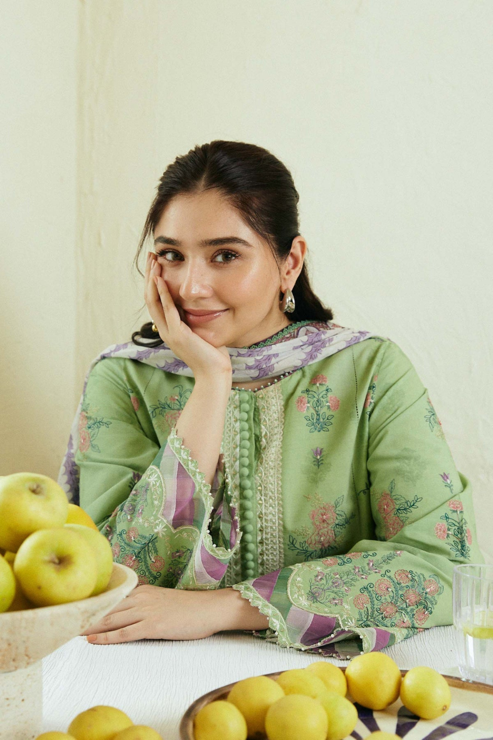 3PC EMBROIDERED ZE-012