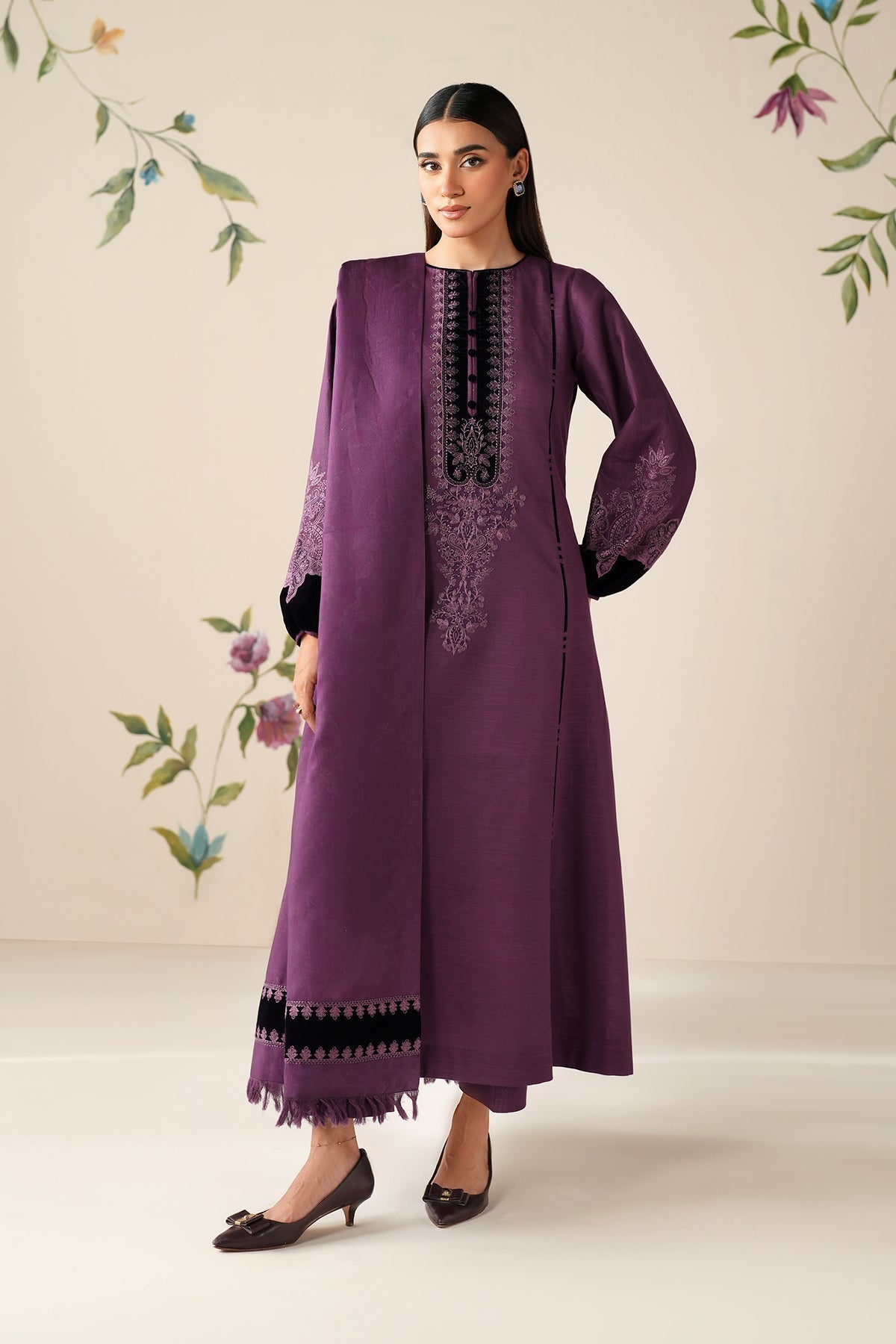 EMBROIDERED DHANAK PR-1890