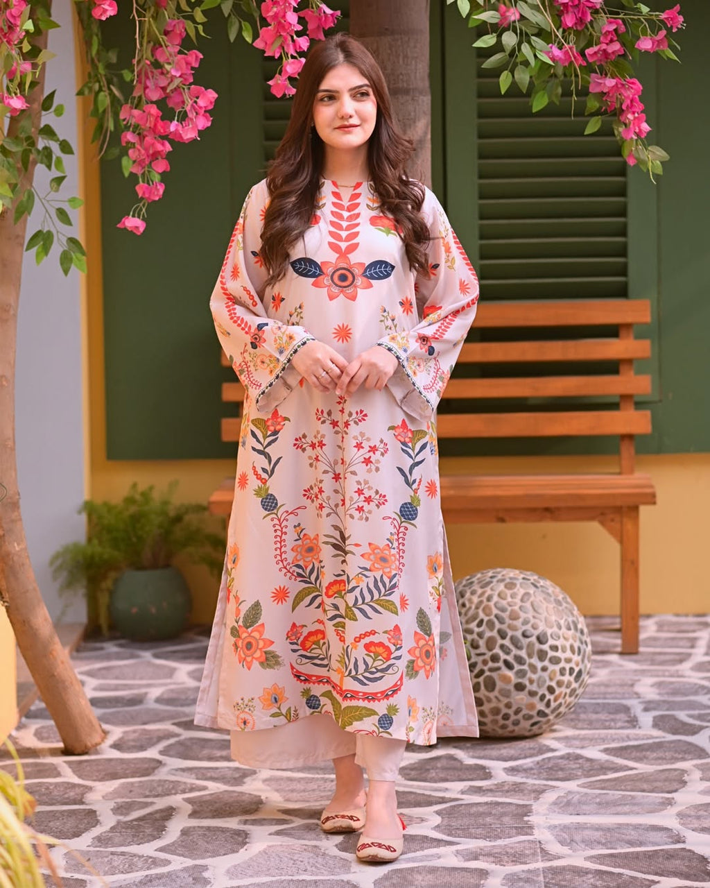 MRS-412 | 2 Piece Stitched Printed Kaftan Set